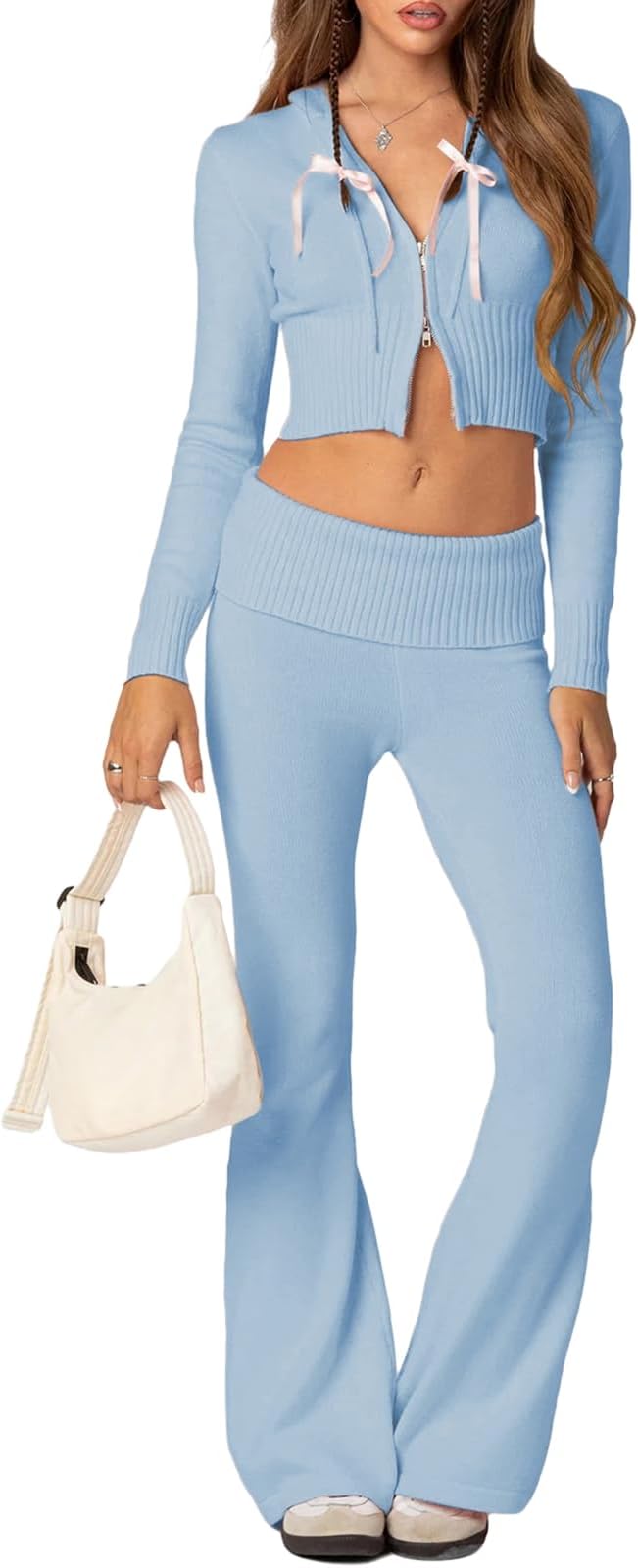 Conjunto de Punto Crop + Pantalón