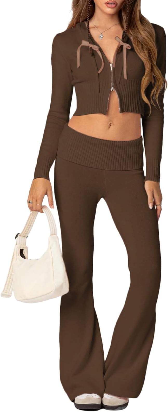 Conjunto de Punto Crop + Pantalón