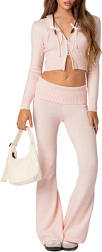 Conjunto de Punto Crop + Pantalón